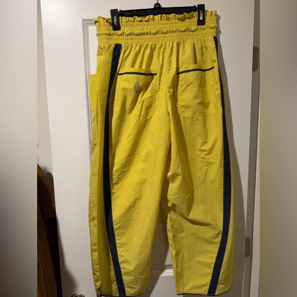 Free People Movement Yellow Track Pants with Black Stripes 🔥 - Picture 3 of 3